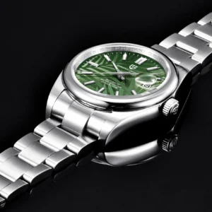 PAGANI DESIGN Zegarek męski 39 mm – tarcza z motywem liścia palmowego, nowość 2025
