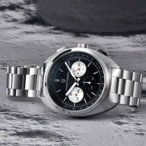 PAGANI DESIGN Panda Dial Men's Watches  Japan VK64 Quartz Watch For Men Sport Chronograph AR Sapphire glass Wristwatch For 2024
